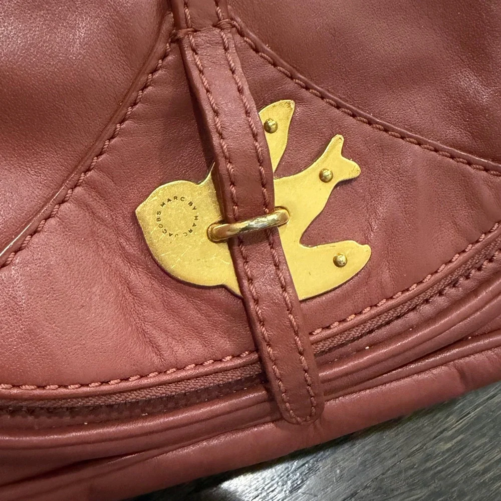Marc by Marc Jacobs Petal to the Metal Ava Crossbody Bag Women Pink Leather Bird